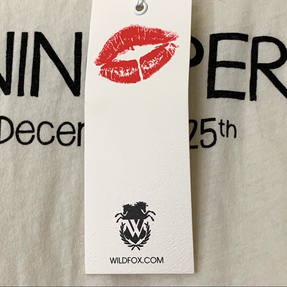 Wildfox BaseballShirt DressChristmasMorning Person - Picture 8 of 16